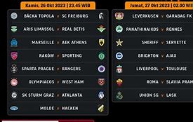 Jadwal Liga Uefa Europa 2023